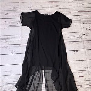 Black RVN High Low Dress